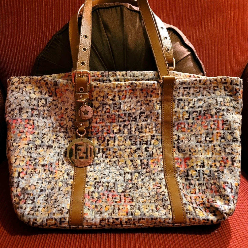 Fendi Multicolor FF Zucca Charm tote